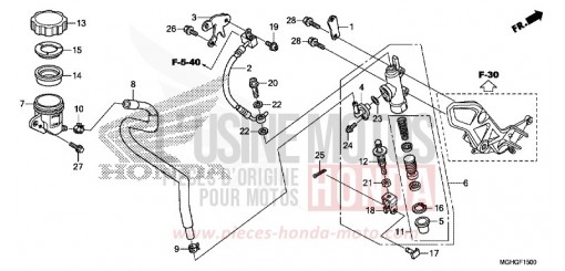 RR. BRAKE MASTER CYLINDER VFR1200XG de 2016